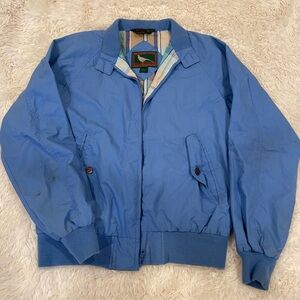 vintage 1980s blue / plaid jacket